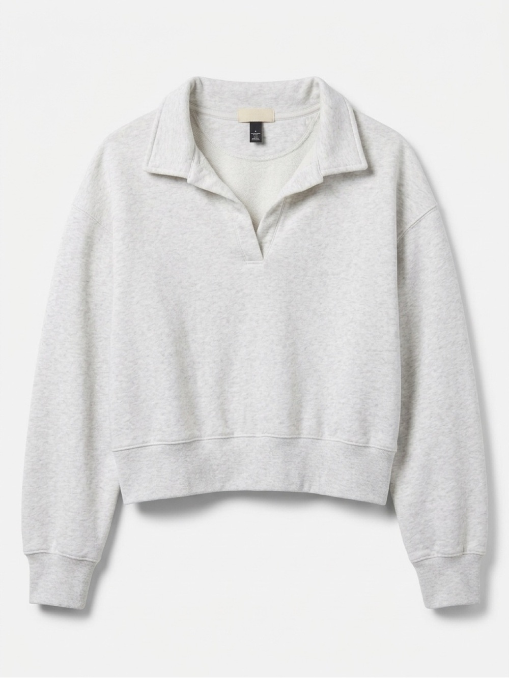 Universal Thread Light Heather Gray Collared Pullover Sweatshirt